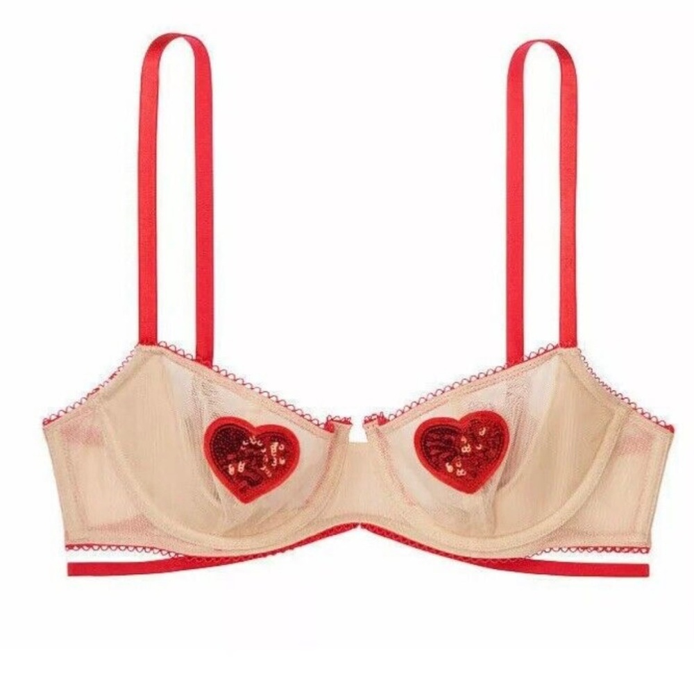 Victoria’s Secret Valentine’s Day Mesh Bra - Size 32C, Brand New